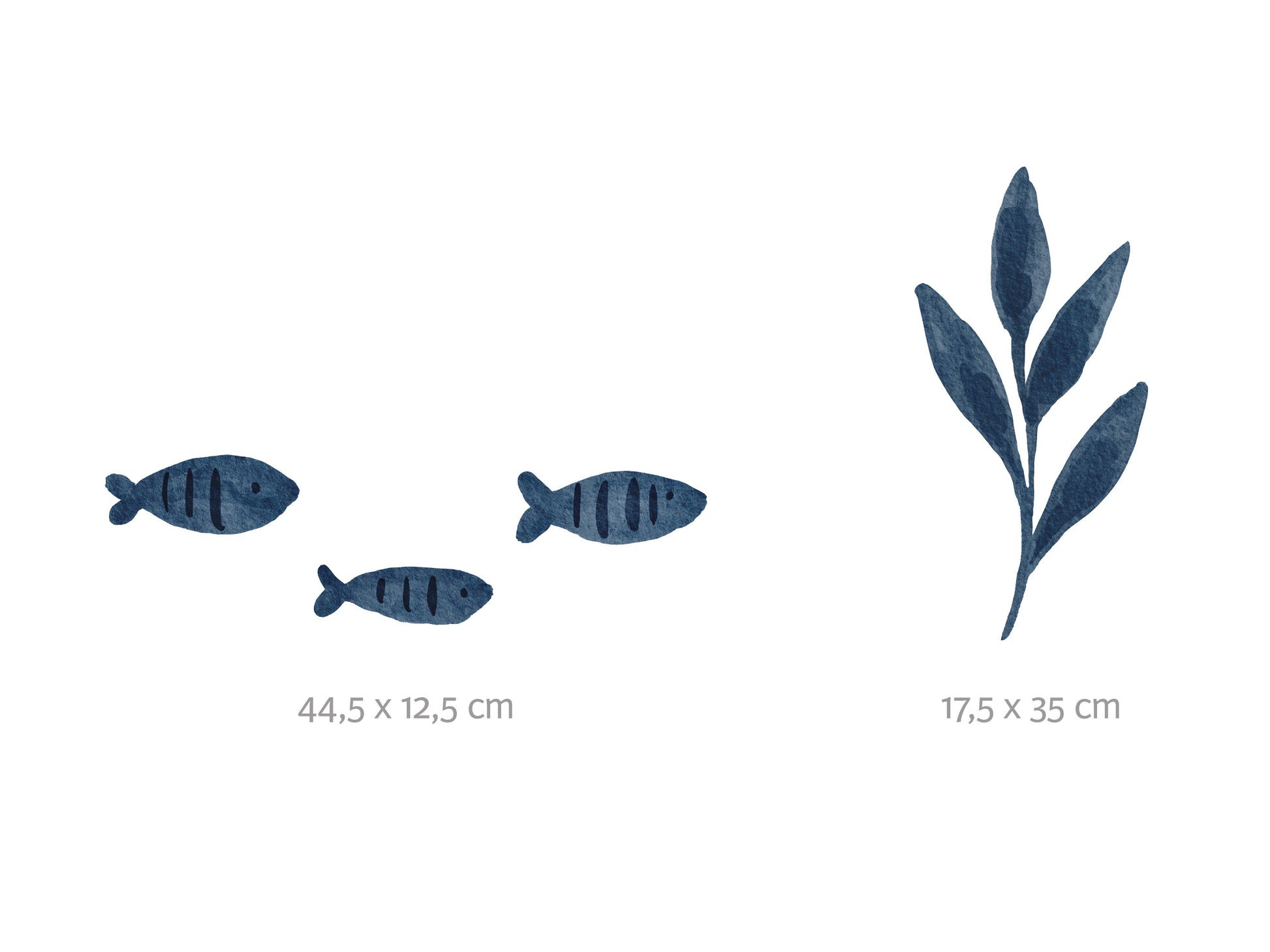 Unterwasserwelt: Buckelwal und – Mural Walls (Wandsticker/Wandtattoo) Fische